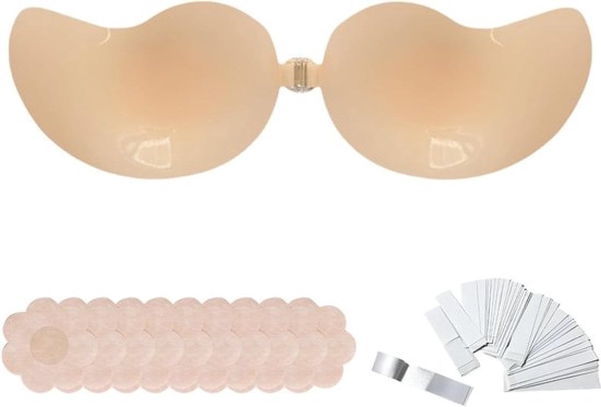 Duurzame Herbruikbare Plak-BH voor Vrouwen, Onzichtbare Strapless Push-Up BH, Ideaal voor Onder Kleding