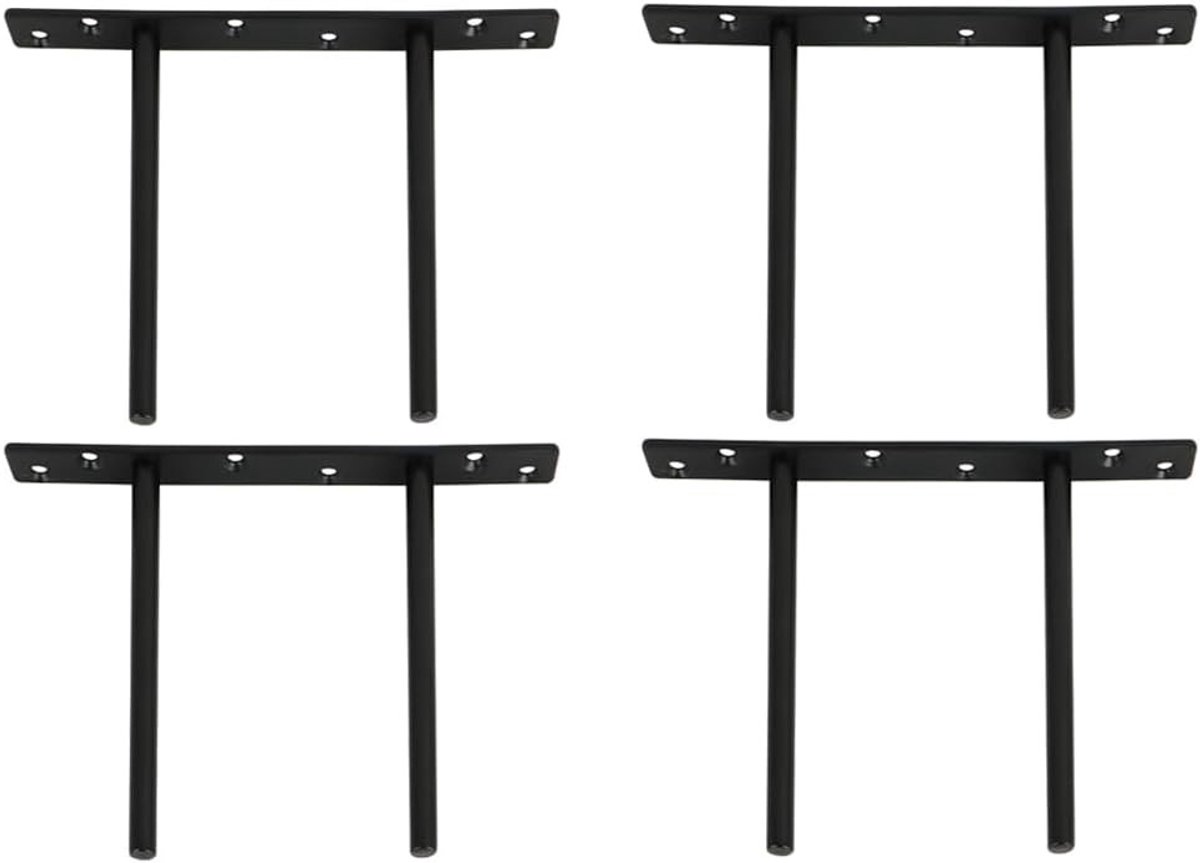 Verborgen Plankdrager voor Muurmontage - Floating Shelf Steunen met Schroeven voor Keuken, Woonkamer en Meubels - Set van 4 Stuks