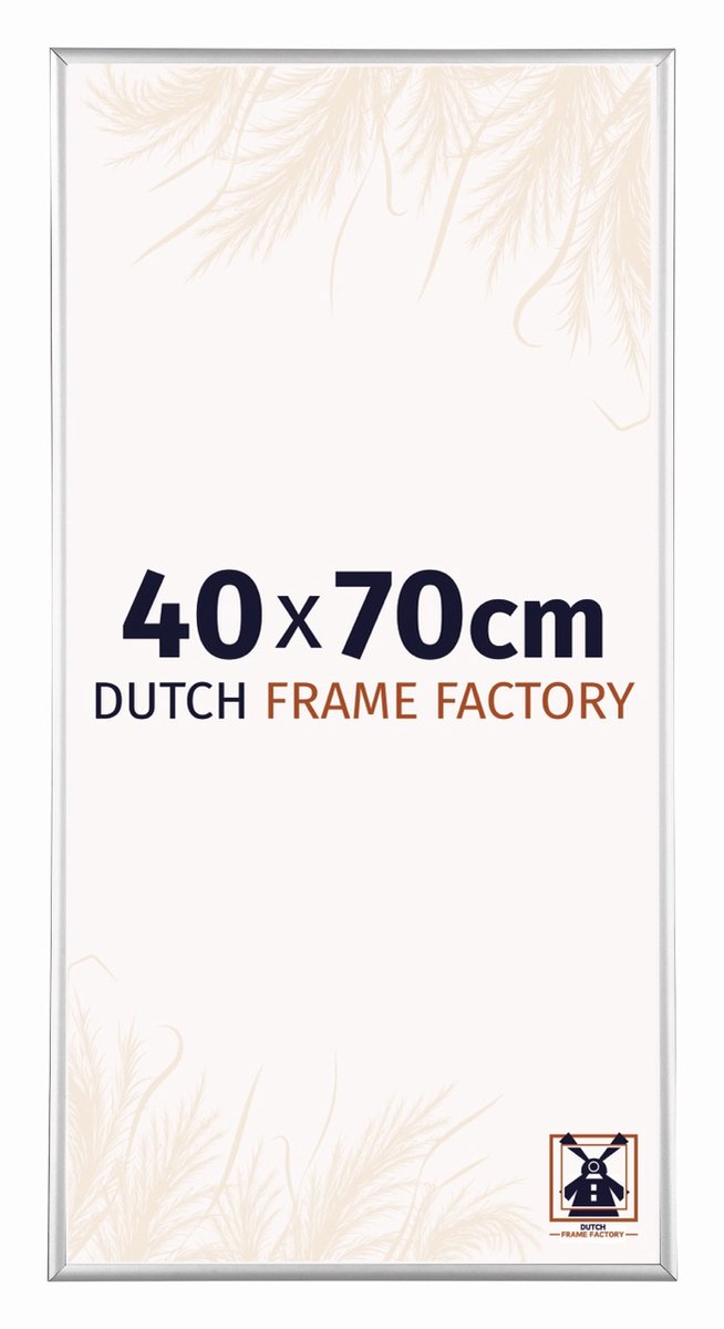 Dutch Frame Factory Fotolijst 40x70 cm - Aluminium - Zilver Hoogglans - Kampen