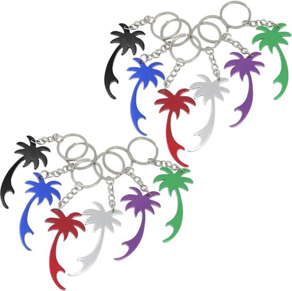 10 stuks aluminium bier flesopener sleutelhanger flesopener in palmdesign als sleutelhanger flesopener sleutel tas sleutelhanger grappig cadeau willekeurige kleur