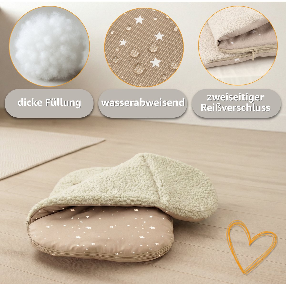 Voetenzak Kinderwagen en Buggy voor de Winter 90x45 cm - Winter Voetenzak Warme Inleg Omslagdeken Baby Accessoire warm Boucle Oeko-Tex certificaat Afrika – foto 4