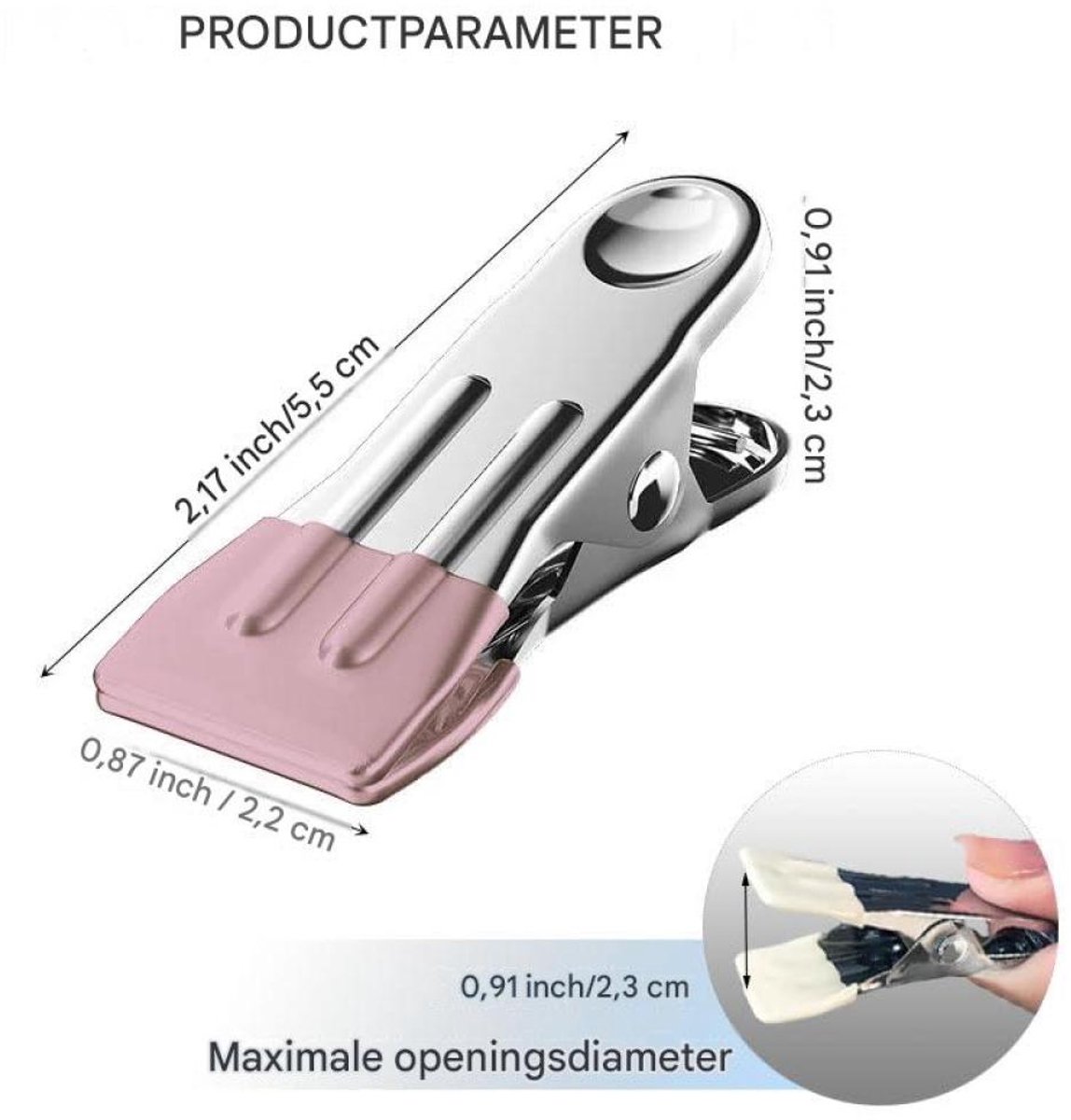 QTTVBTNA -Wasknijpers - Set van 30 - Roestvrijstalen Knijpers - Roze, roestvrij, waterbestendig, windbestendig - Sterke veer, antislip rubberen coating - Multifunctioneel voor kleding, handdoeken, snacks en foto's - Voor thuis en reis