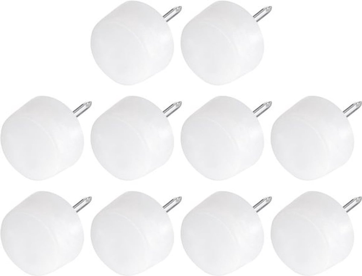 Meubelpoten Spijker (18mm/0,71inch) 40 stuks, Plastic Ronde Dikke Basis Stoel Sliders Sliders - voor Stoelen Bank Meubel Sliders Beschermpad, Wit