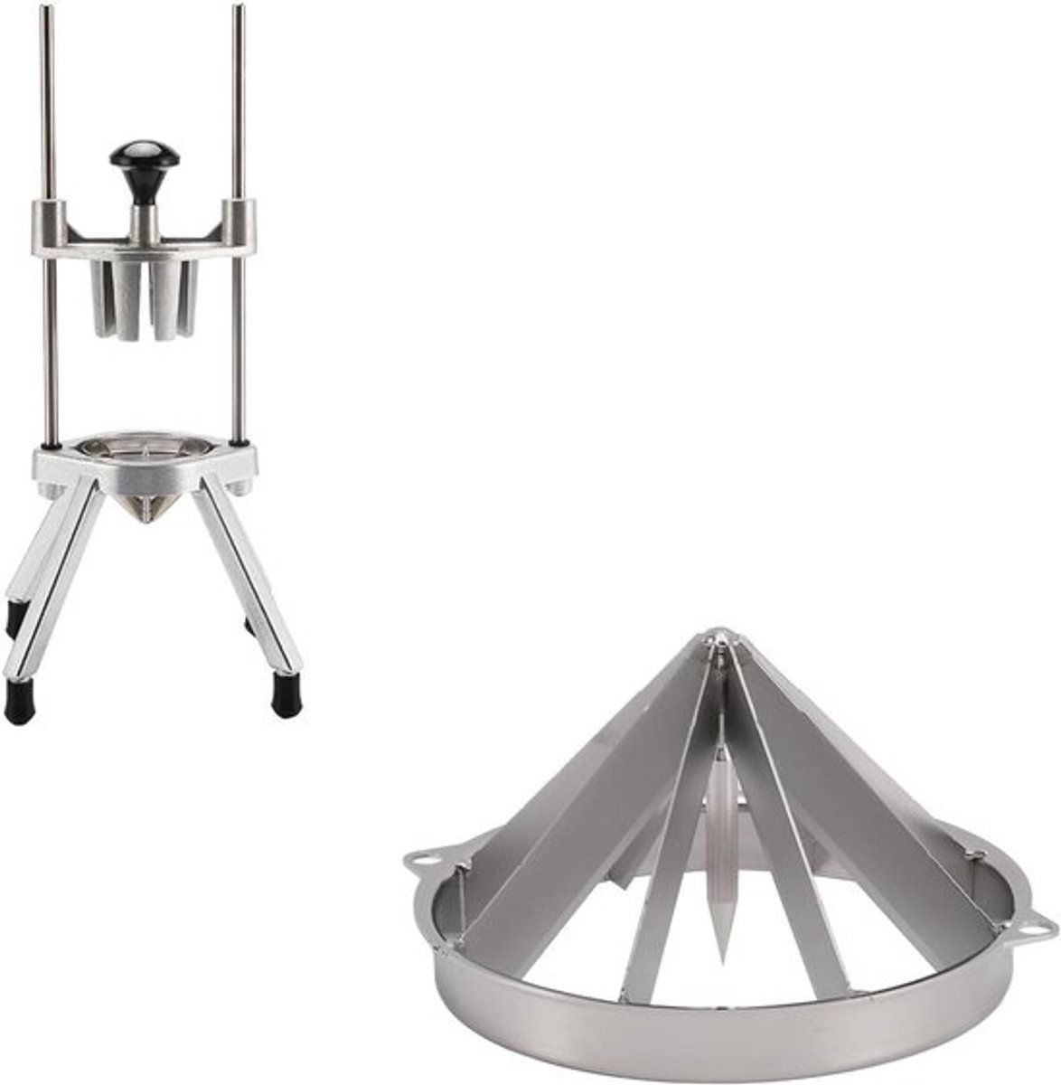 Ergonomisch Fruitsnijmes met Roestvrijstalen Verdeler - Voor Appels, Peren en Sinaasappels - 8 Slice Snijder
