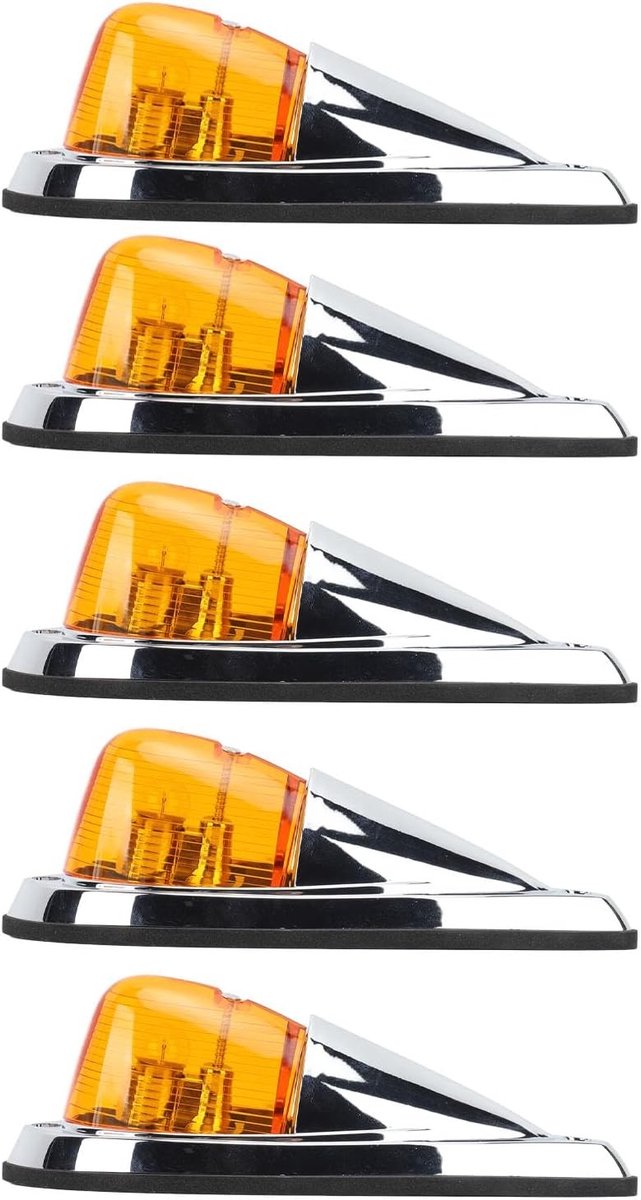 Teardrop Cab Marker Light 5 stuks weerbestendig voor vrachtwagens, aanhangwagens en campers - duurzame verlichting voor veilig rijden en zichtbaarheid