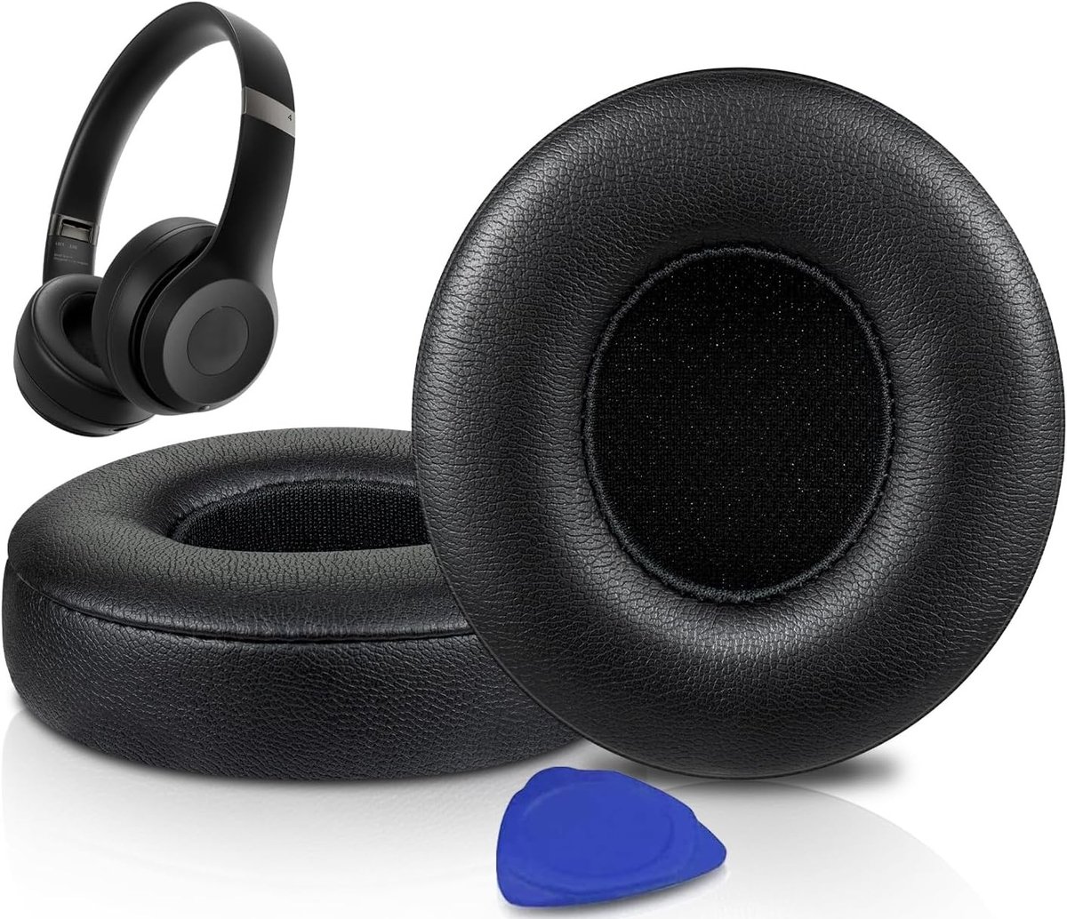 Vervangende Oorkussens voor Draadloze On-Ear Hoofdtelefoons, Zachte Kunstlederen Earpads met Geluidsisolatie en Extra Dikte, Geschikt voor Beats Solo 4