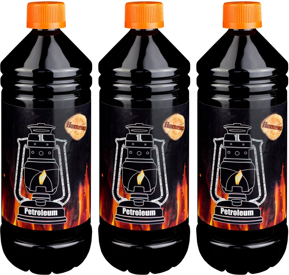 Petroleum voor petroleumkachels, petroleumfornuizen, petroleumlampen, open haarden en verwarmingssystemen. Petroleumreiniger voor lampen en lantaarns. 3 liter Flameup