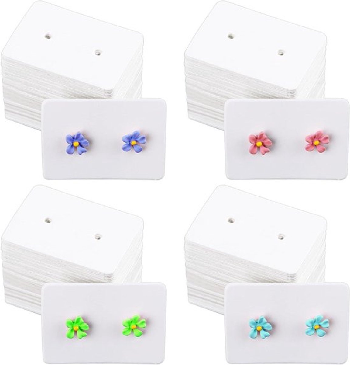 Sieraden display kaarten - 200 stuks - Oorbellen, Armbanden, Hangers - Sieraden Accessoires - 35 x 25 cm