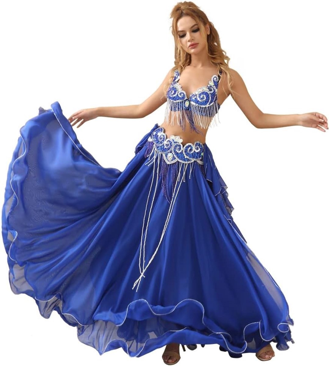 Professionele Bellydance Outfit voor Dames - Sequins Costumepakket voor Optredens en Dansactiviteiten