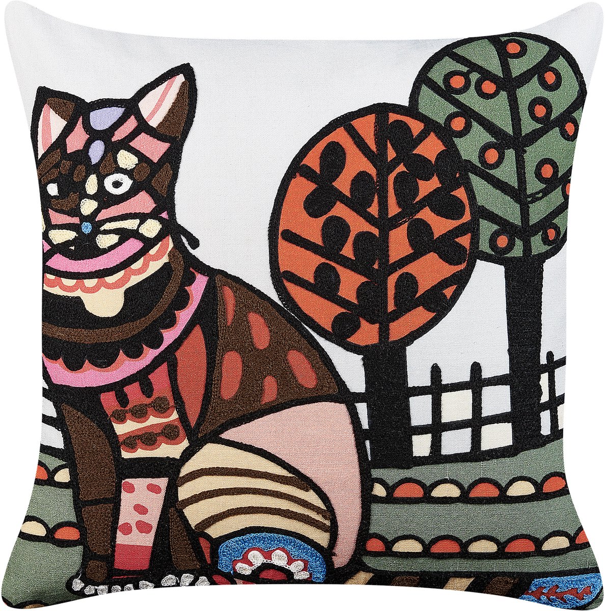 Beliani MEHSANA - Sierkussen - Multicolor - 50 x 50 cm - Katoen Meerkleurig