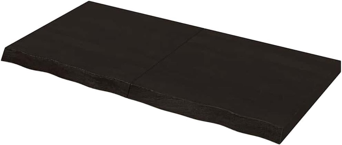 Tafelblad Massief Hout - Eiken Blad - Tafel Opknappen - Opvouwbaar Ontwerp - 120 x 60 cm - Donkerbruin