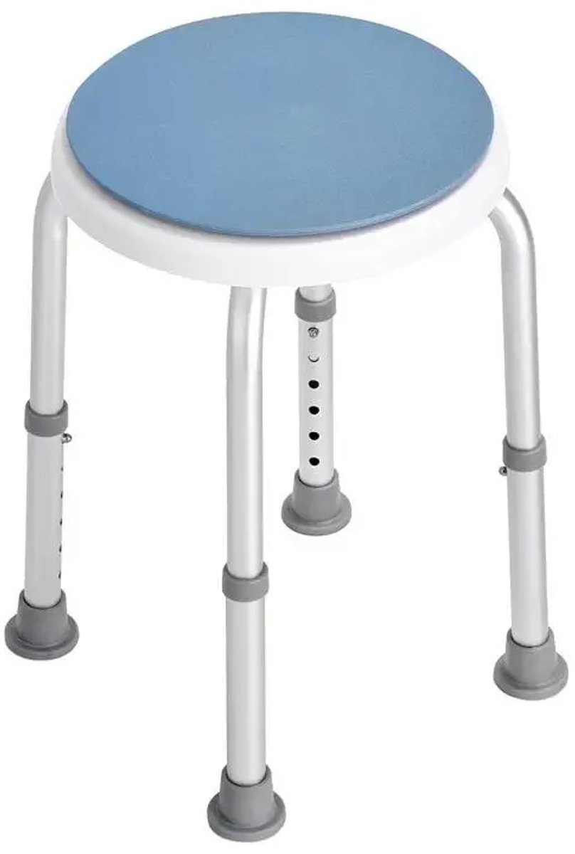 Linkforu - Douchekruk - In Hoogte Verstelbaar - Antislip - Comfortzitting - Aluminium - Tot 136 Kg - Veilig Douchen