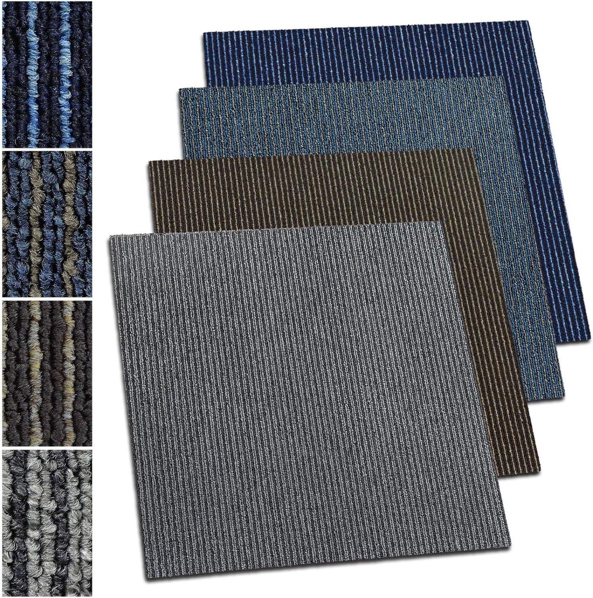 Tapijttegels - Vloertegels Tapijt - Wonen - Zelfklevend - 50x50 cm - Donkerblauw