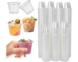 Pack van 500 Transparante Plastic Bekers 40 ml - Wegwerp Shotglazen voor Feestjes, Jello Shots en Drankjes