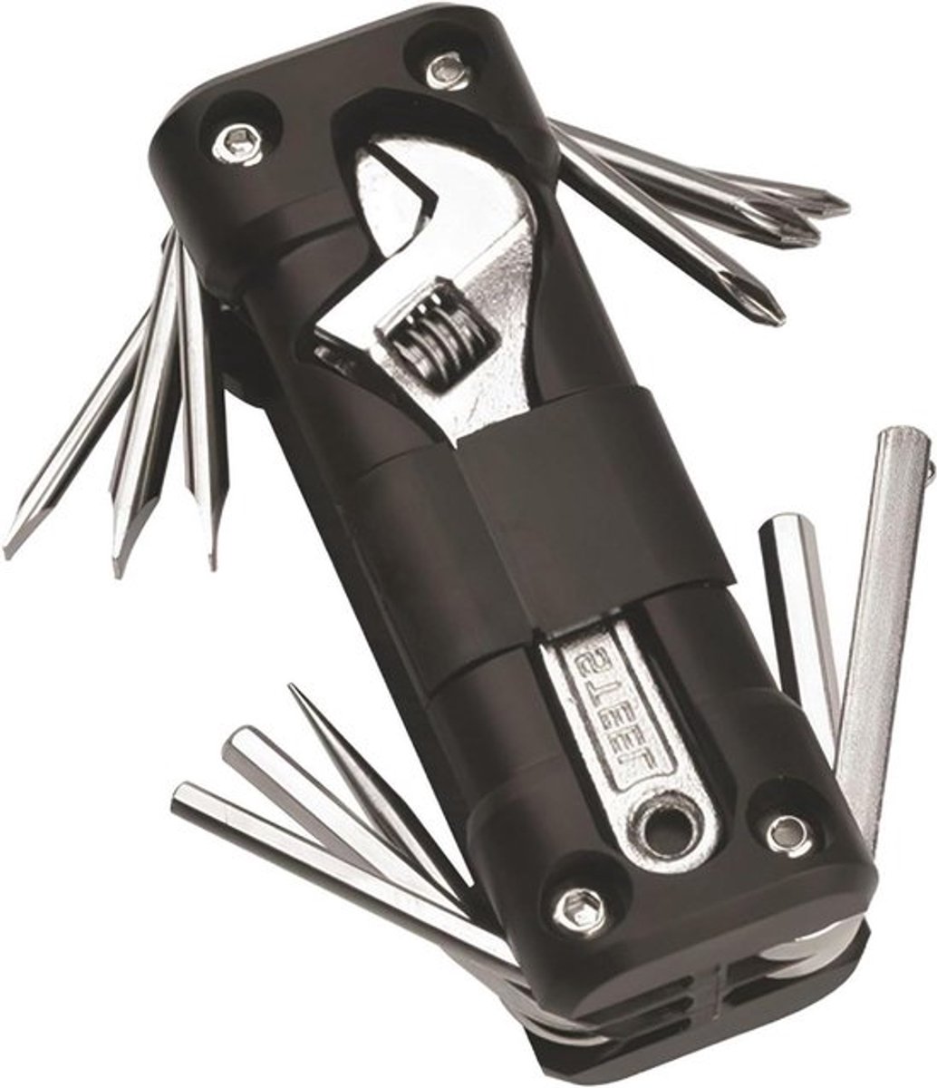16-in-1 fiets reparatieset met moersleutel, schroevendraaiers en accessoires voor snel en eenvoudig noodonderhoud van racefietsen, model DC609