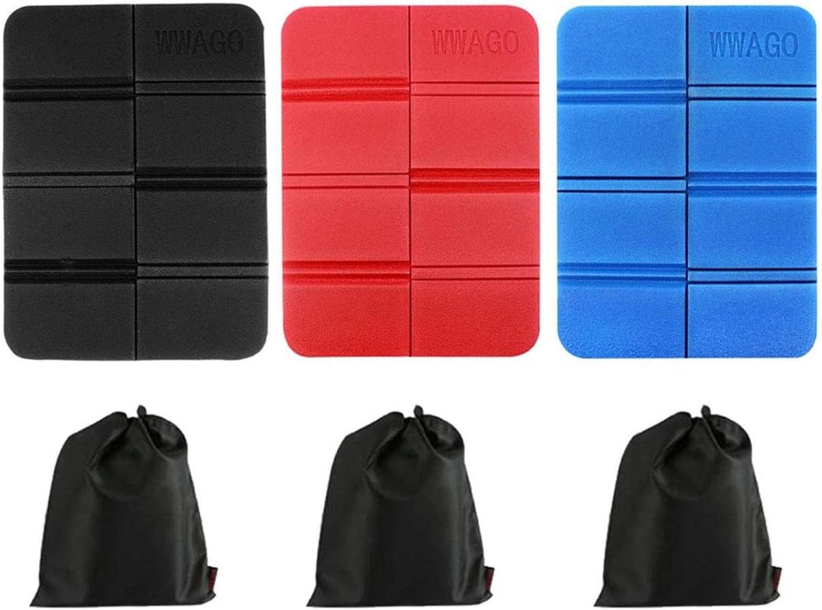 Vouwbare Zitkussens Set van 3 voor Buiten - Thermische Kussens, Waterdicht Tuin- en Picknickkussen, Kindvriendelijk en Comfortabel