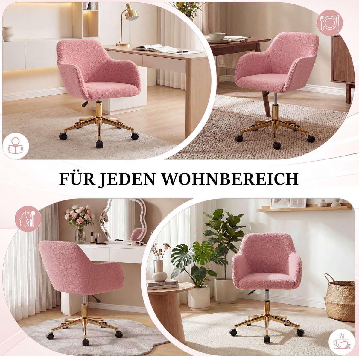 TRANSLOGISTIC FURNITURE S.R.L. FloraGrace Bureaustoel - Teddy thumbnail 4