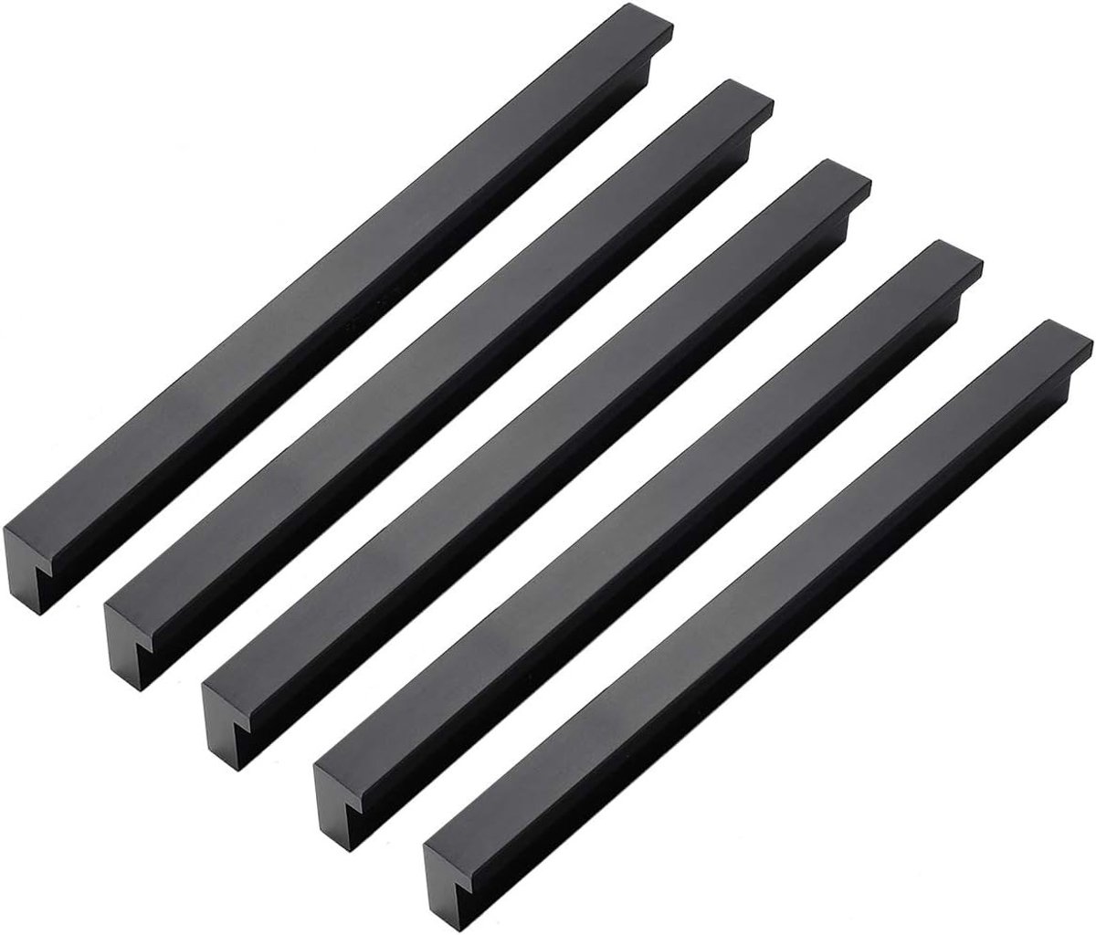 10 Stuks 90° Keuken Kastdeurgrepen en Ladenknoppen, Aluminium, Stevig, 160mm Gatafstand, Modern Design