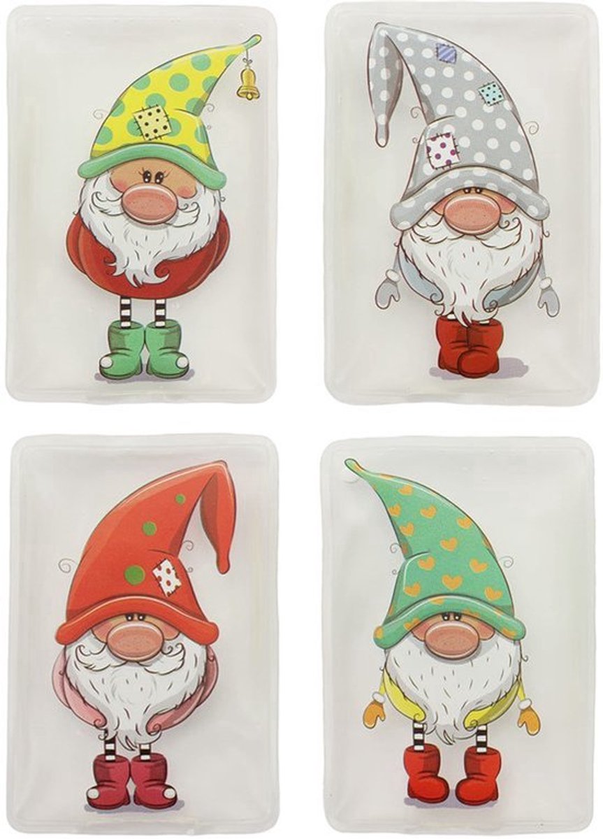 Herbruikbare Handwarmers - Set van 4 Gekleurde Gnoom Warmtezakken