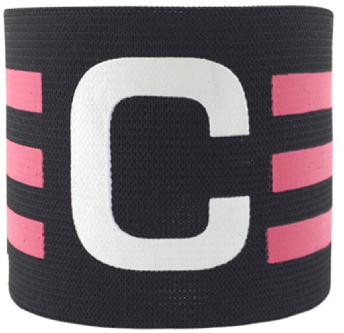 Aanvoerdersband - Captain band - Voetbal - Hockey - Armband - Aanvoerder - Voor om arm of been - Verstelbaar - Elastisch - Zwart/roze - Jonyx