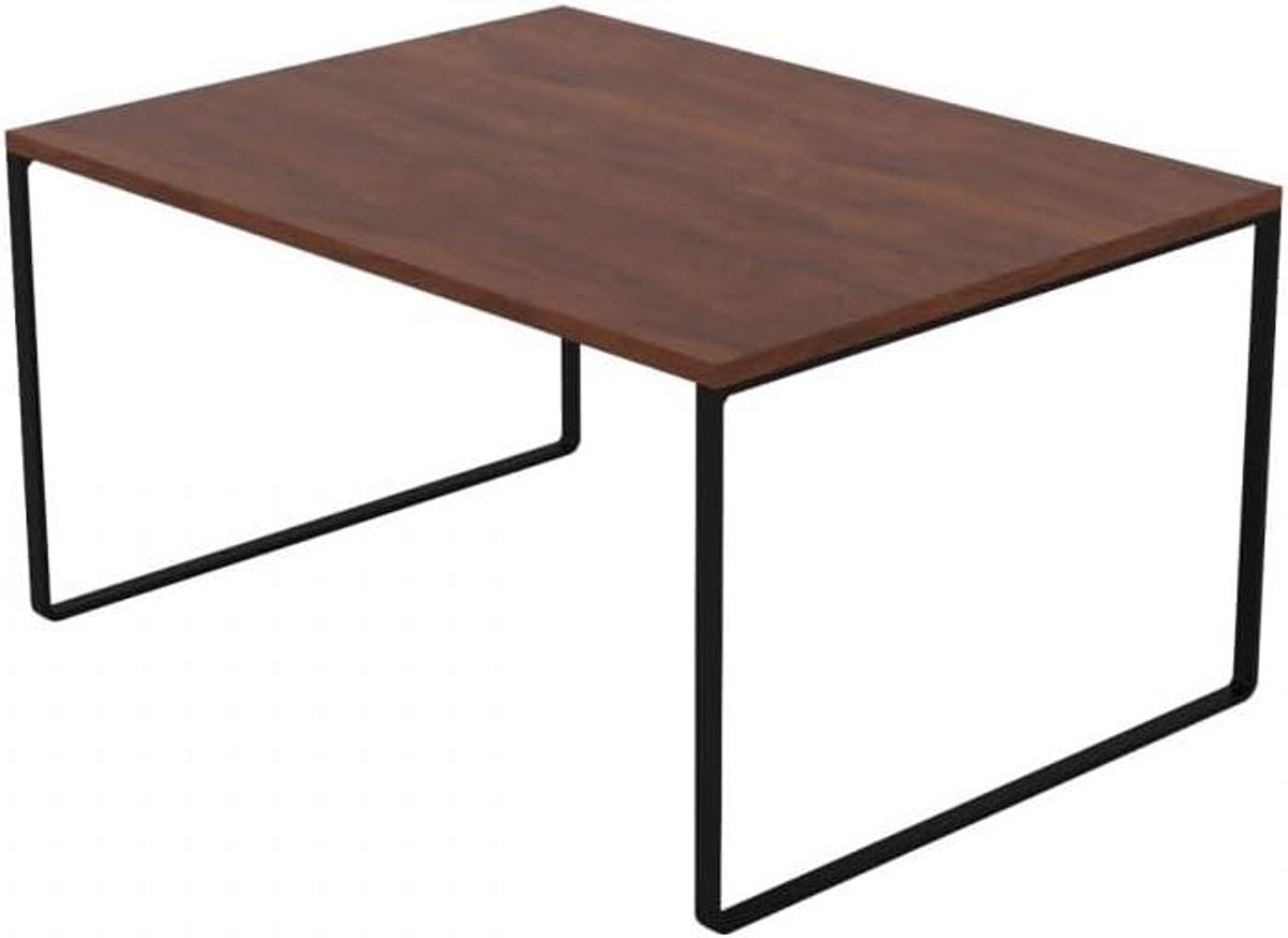 Industrieel Moderne Salontafel Rectangular Met Laminaatblad en Metalen Frame 100x50cm