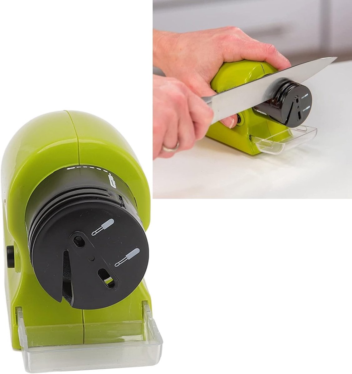 Professionele Multifunctionele Elektrische Messenslijper met Snelle Slijpsteen voor de Keuken - Ideaal voor Koks en Thuisgebruik