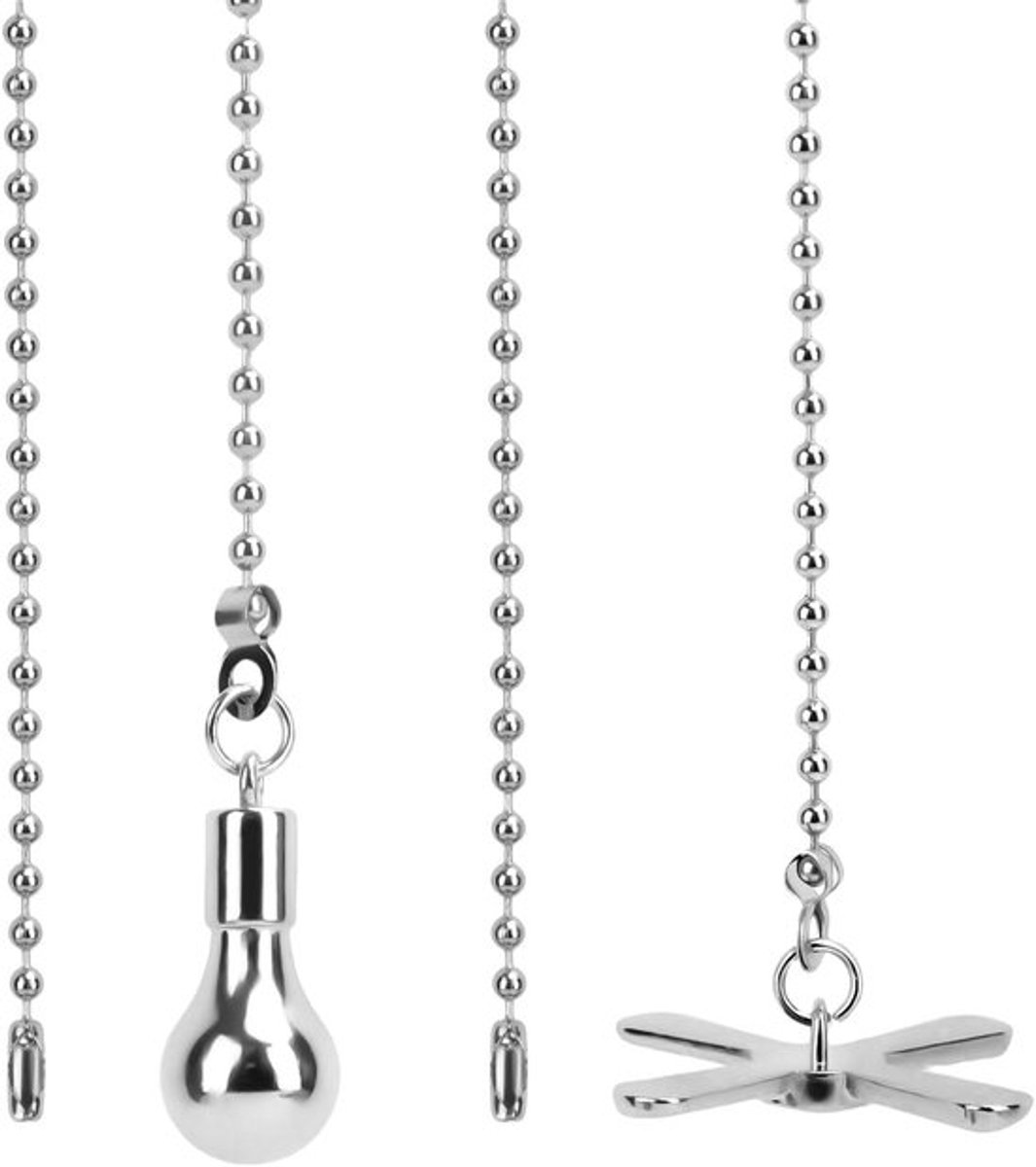 stuks ventilator trekkoord verlengstuk, 30 cm decoratieve trekkoord verlengstuk met gloeilamp en ventilator koord kralen ballen ventilator trekkoord hanger voor plafondventilator licht lamp