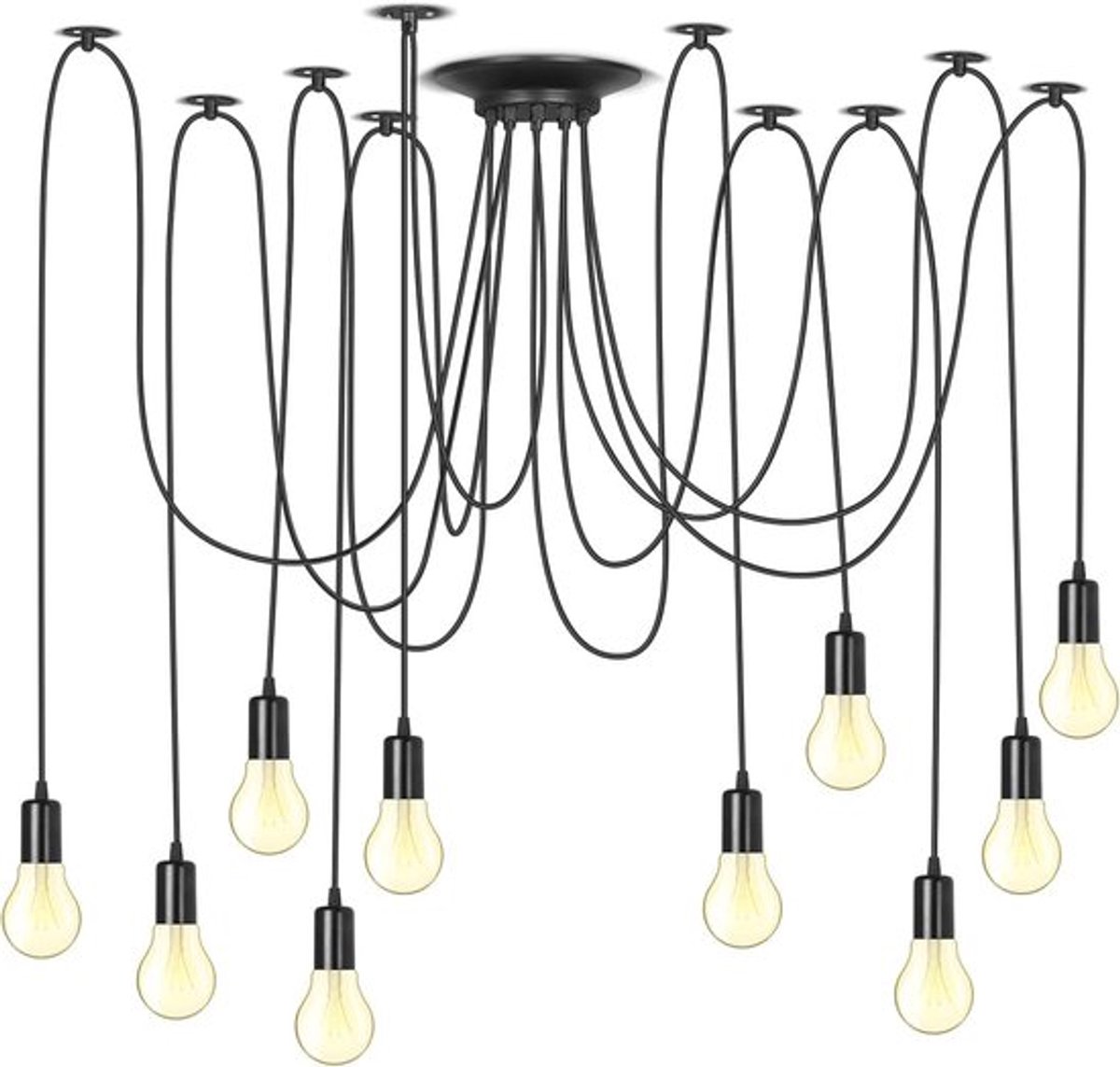 Lamphouder, geschikt voor E27-lamp met 10 koppen, plafondlamp voor slaapkamer, eetkamer, k