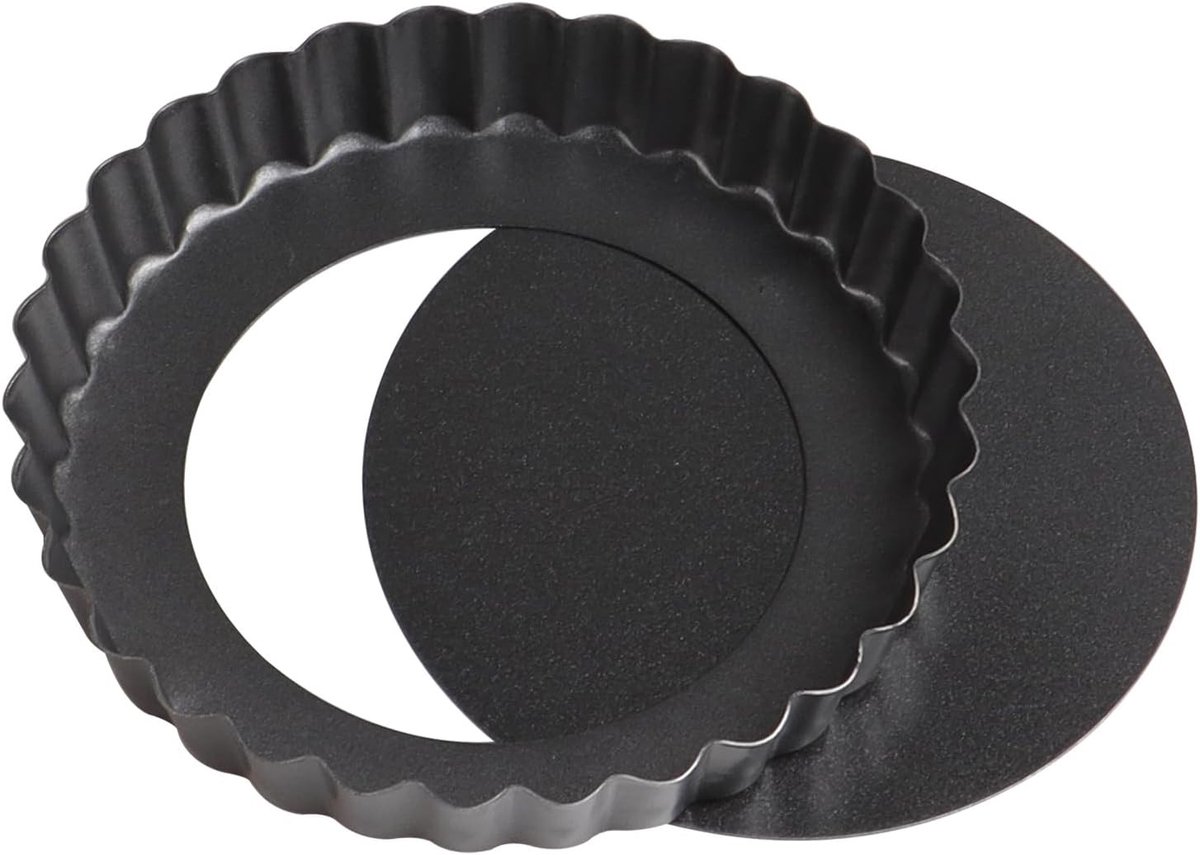Ronde cakevorm van 12 cm met antiaanbaklaag en geribbelde rand voor perfecte taarten en gebak