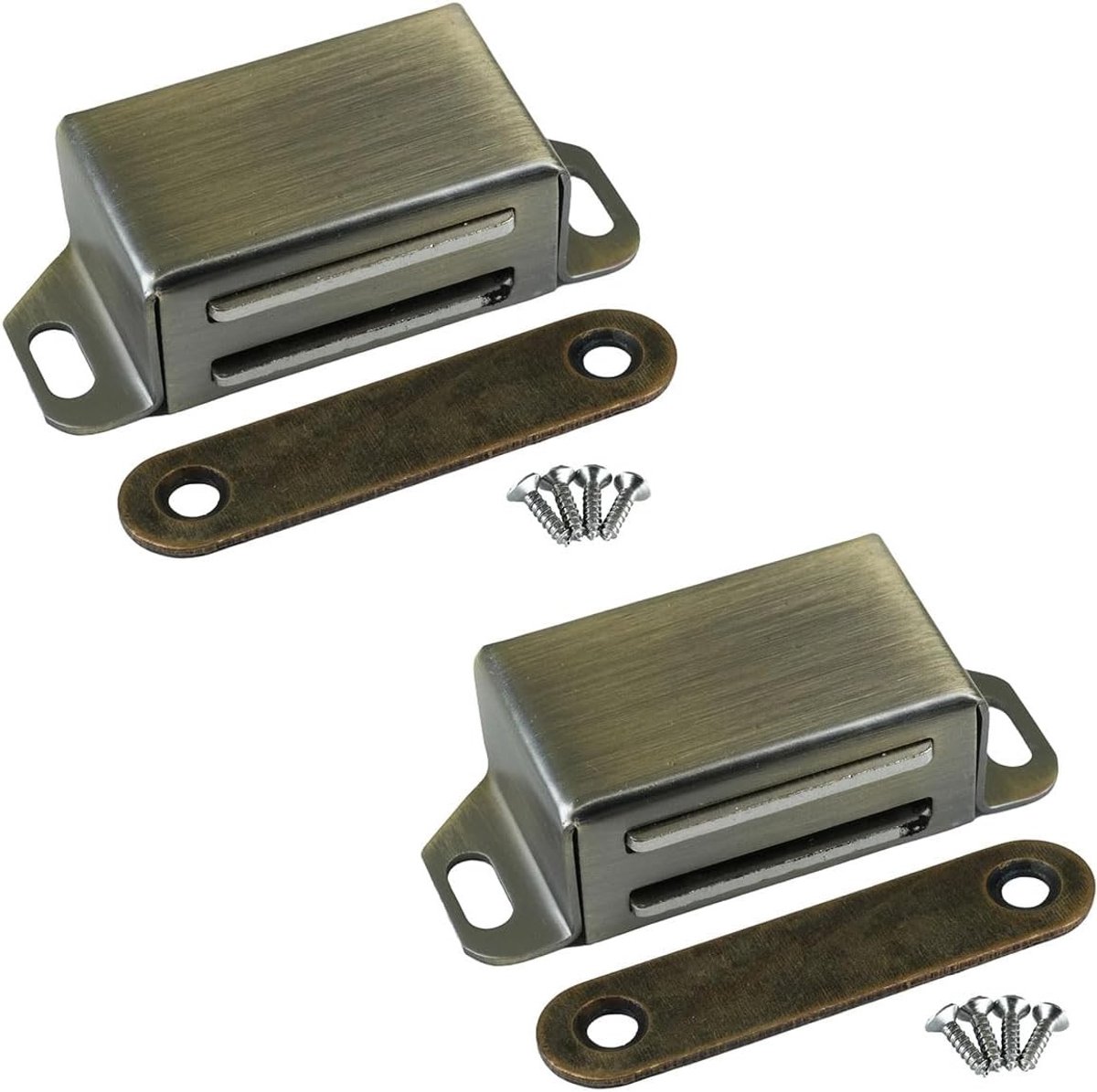 Sterke Magnetische Deursluiters voor Keukenkastdeuren en Meubels, RVS, 14 kg, 2 Stuks, Ideaal voor Balkondeuren en Lades