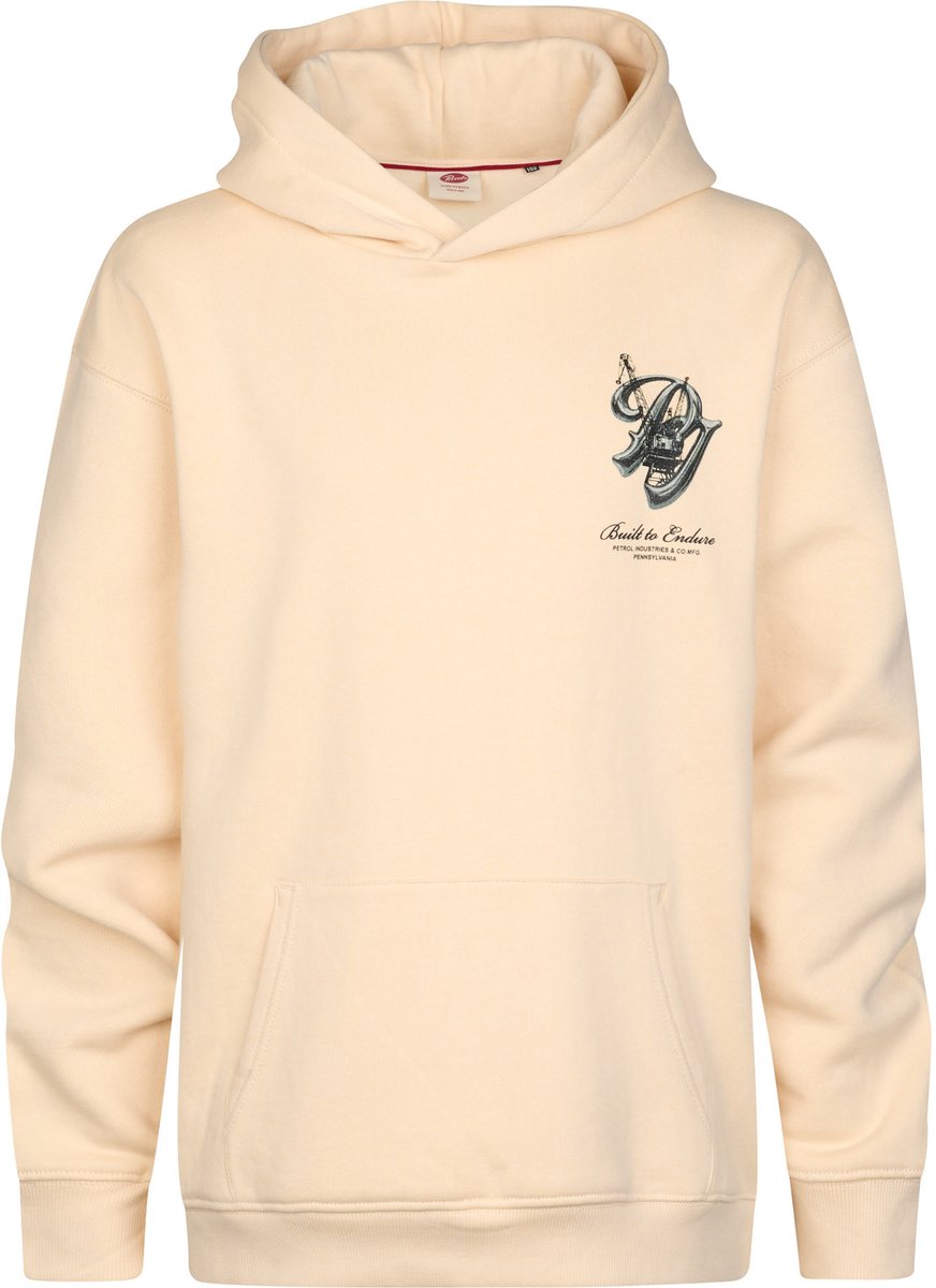 Petrol Industries - Jongens Hoodie met print Steelpark - Wit - Maat 116