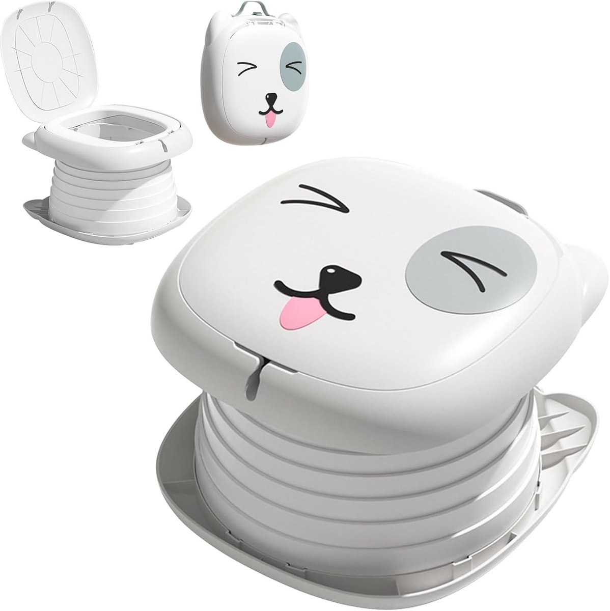SnelShoppen - Kindertoiletzitting, Vouwbare Potty voor Kinderen, Reis Toiletzitting met Spatscherm, Ideaal voor Auto of Buiten, Baby Toilet Trainer, G