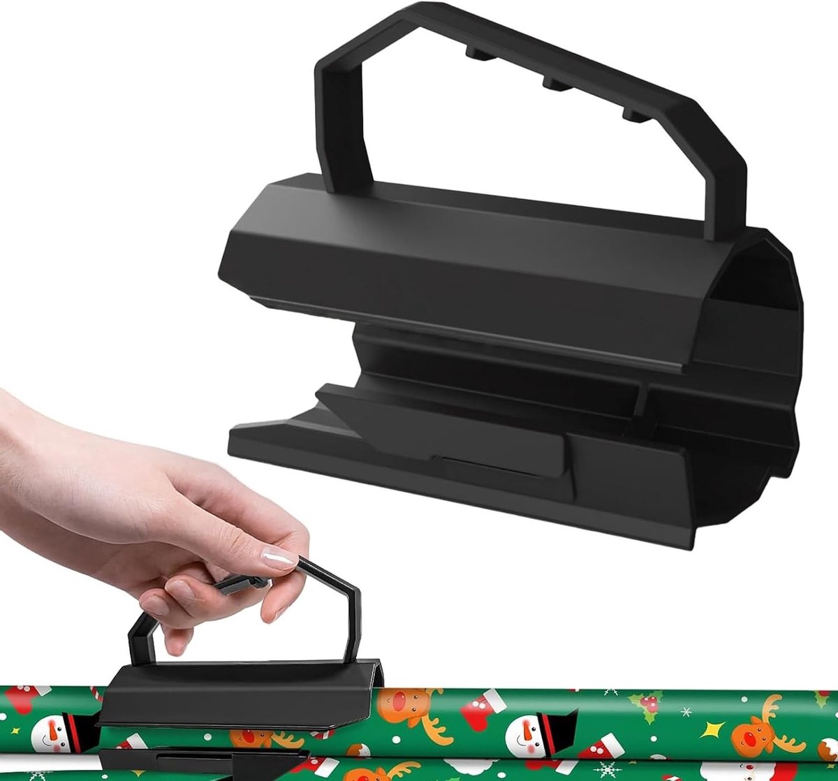 Cadeaupapiersnijder met verwisselbare messen, handige cadeaupapierdispenser voor feestdagen en speciale gelegenheden, ideaal voor Kerstmis en Valentijnsdag