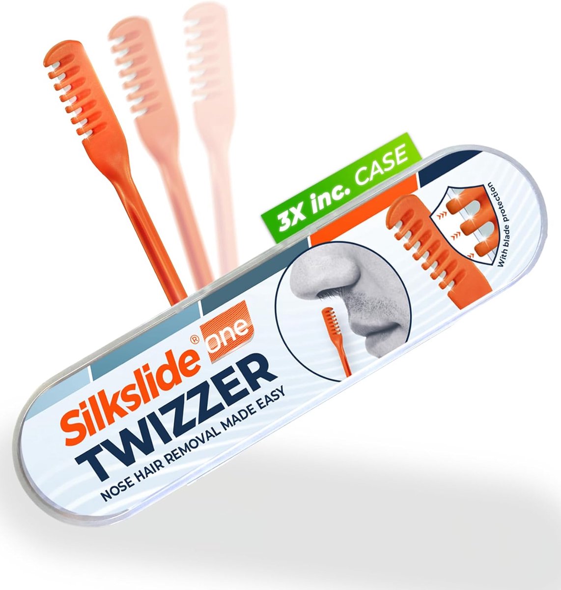 SnelShoppen - Silkslide One TWIZZER Neushaartrimmer voor Mannen en Vrouwen, Compact Reisdoosje, Handmatige Twist & Trim Neushaarverwijderaar, Premium