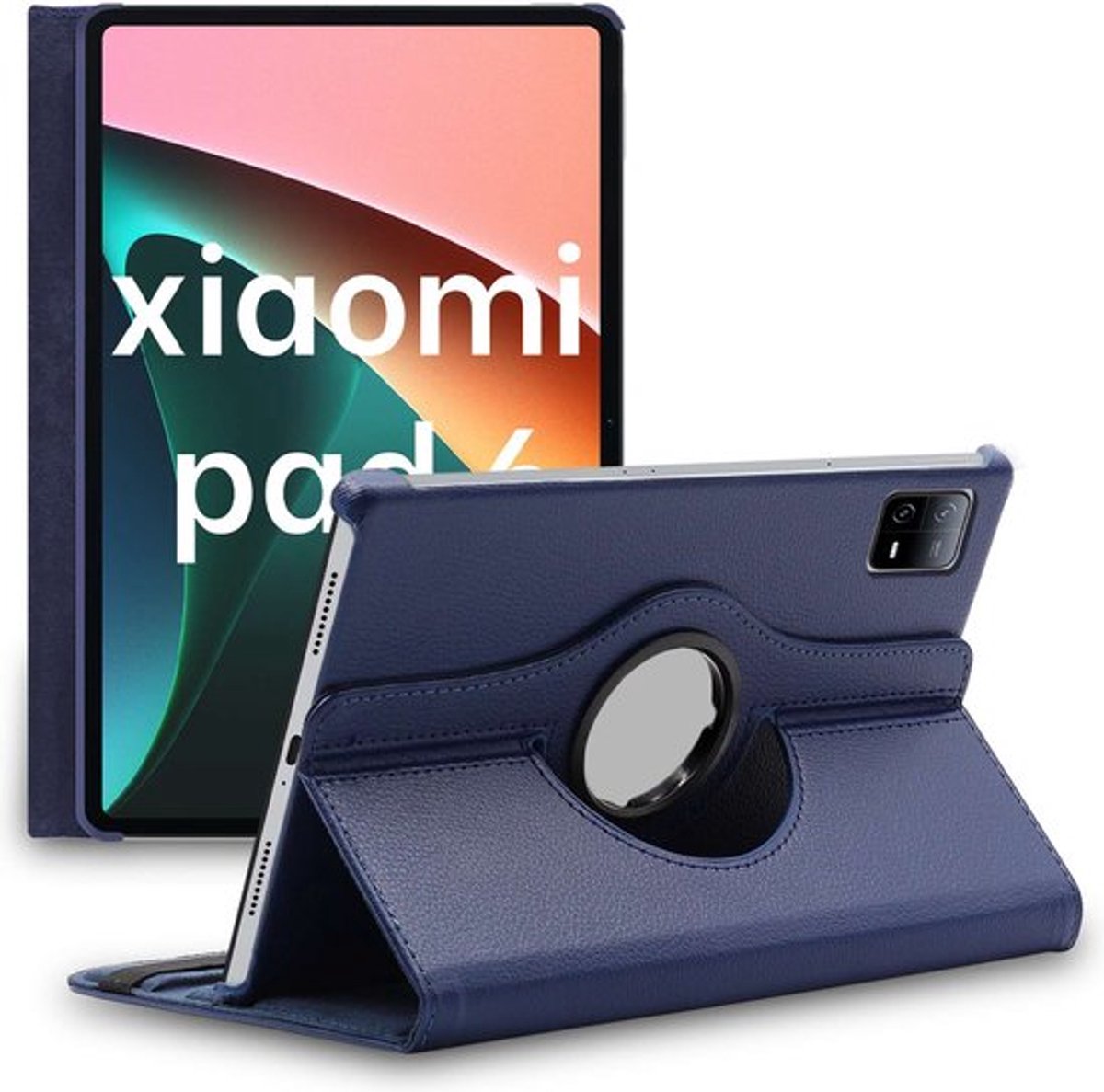 ebestStar - Hoes geschikt voor Xiaomi Pad 6, Pad 6 Pro, Roterende Etui, Case, 360° Draaibaar hoesje, Donkerblauw