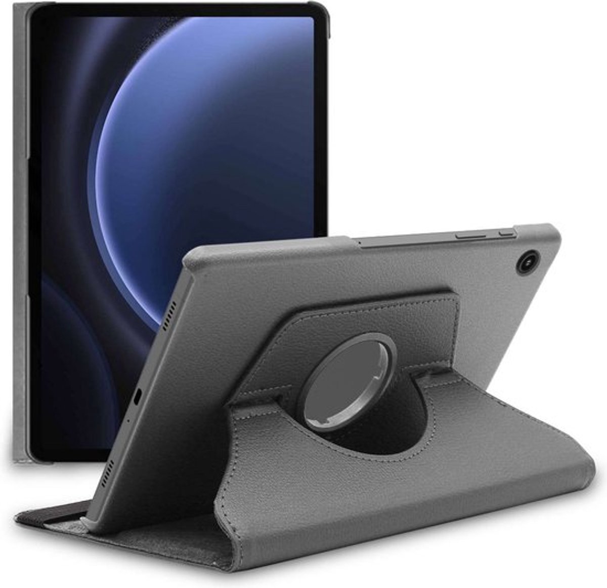 ebestStar - Hoes geschikt voor Samsung Galaxy Tab A9+ (2023) SM-X210, Roterende Etui, Case, 360° Draaibaar hoesje, Grijs