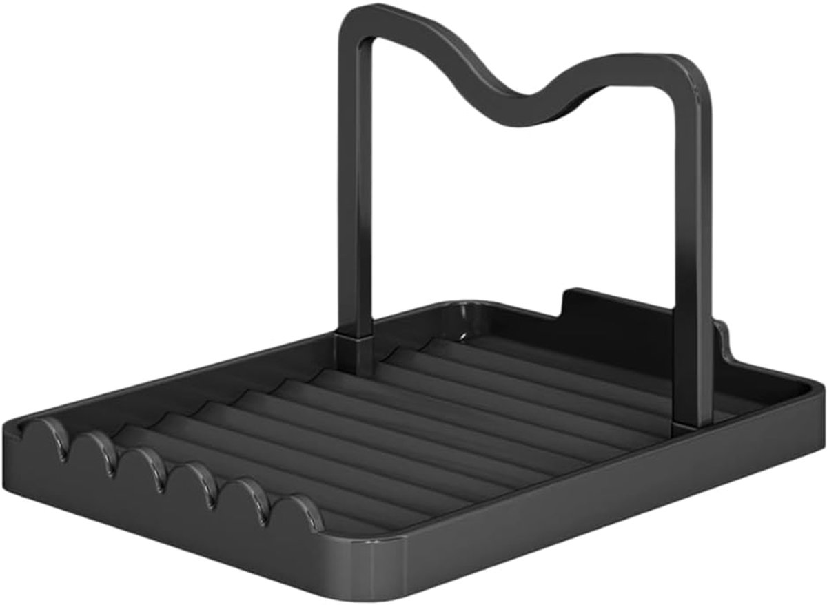 SnelShoppen - Waterproof Jar Lid Holder met Notch en Zaagtand Design - Organizer voor Potdeksels, Spatula's, Lepels en Keukenaccessoires - Aluminium -
