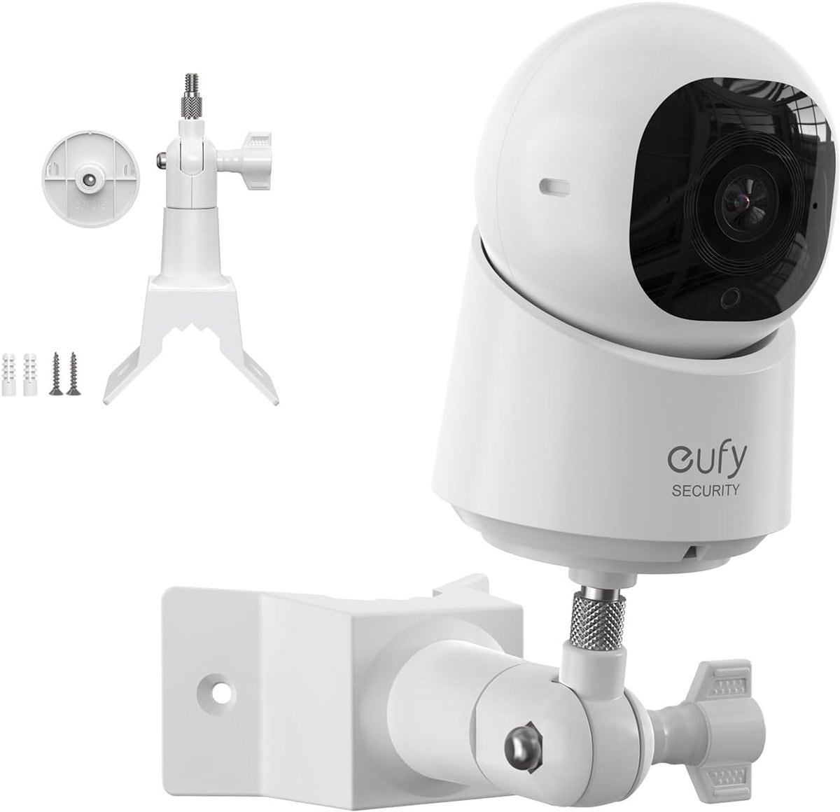 SnelShoppen - 90° Wandhoekhouder voor Eufy Beveiligingscamera C210/C220/E30 - Stabiele Muurbeugel - Geschikt voor Binnengebruik - Zwart