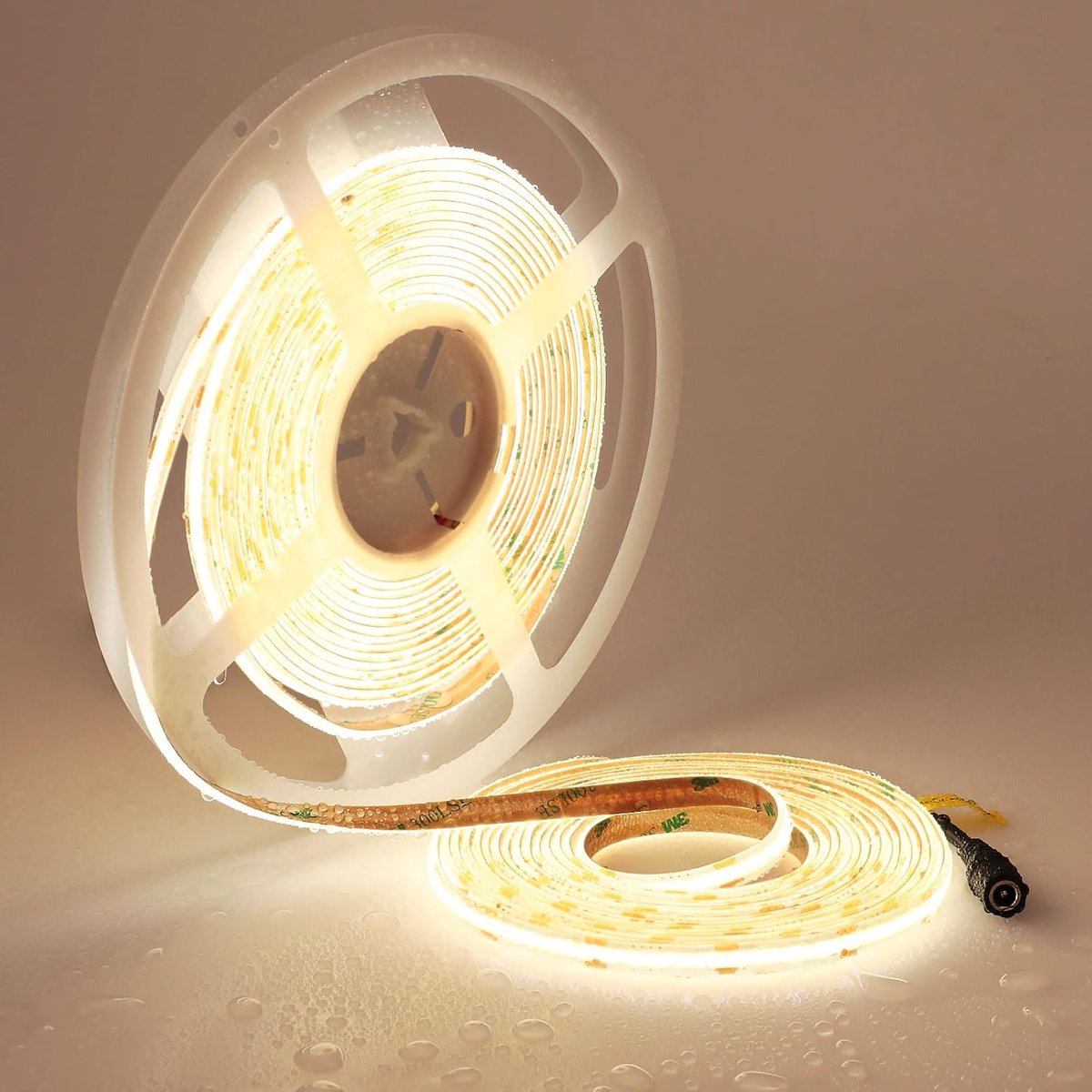 SnelShoppen - 10M 24V Waterproof COB LED Strip IP65 Natuurwit 4000K 384LEDs/M Superhelder Dimbaar Energiezuinig voor Keuken, Badkamer, Tuin en DIY Dec