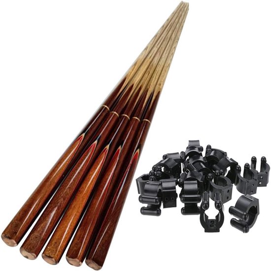 SnelShoppen - 12x Billiard Snooker Cue Locating Clips voor Pool Cue Racks en Fishing Rod Holder - Plastic - Zwart - Ideaal voor Snooker, Pool en Visse van Snelshoppen — afbeelding 2