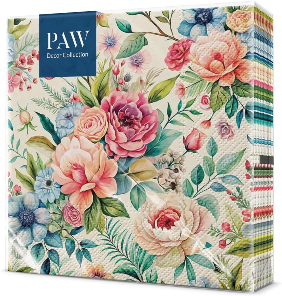SnelShoppen - Flower Papieren Servetten 20 Stuks | 33x33 cm Disposable Napkins voor Feestjes, Verjaardagen en Tuin Decoratie | Hoge Kwaliteit met Rust