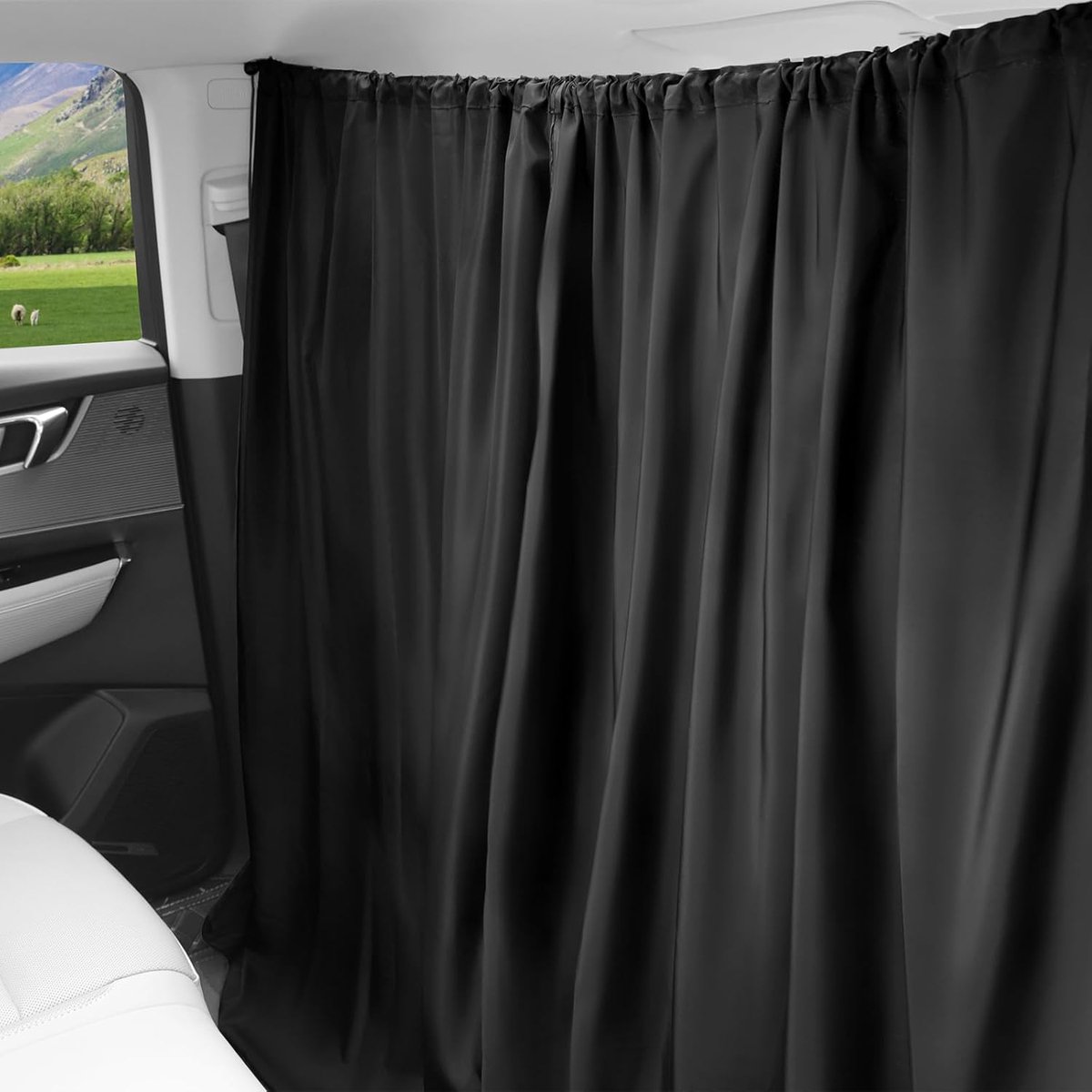 SnelShoppen - Divide Curtains voor Auto - Verwijderbare Privacy Gordijnen voor Auto Interieur - Perfect voor SUV, RV en Algemeen Voertuigen - 190 x 12