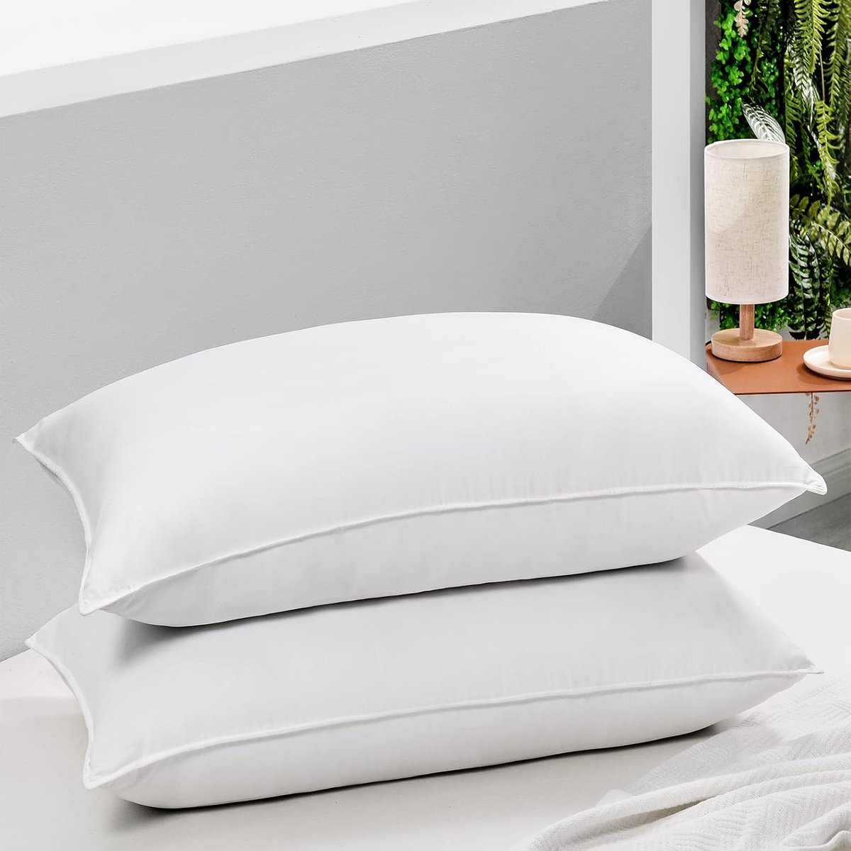 SnelShoppen - Luxe Hotel Kussens Set van 2 - Alternatief Donzen Slaapkussens 50 x 66 cm - Ademend en Comfortabel voor een Goede Nachtrust