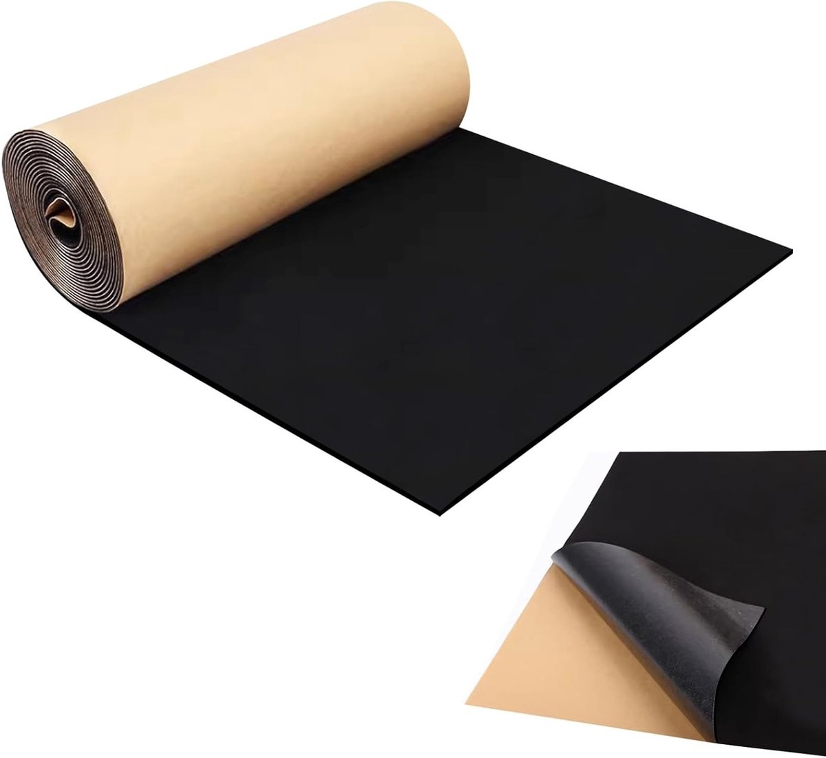 Multifunctioneel zelfklevend schuimblad van neopreen, snijbare rubberen plaat voor doe-het-zelf projecten en meubelpads, 1,5 m lang (6 mm)