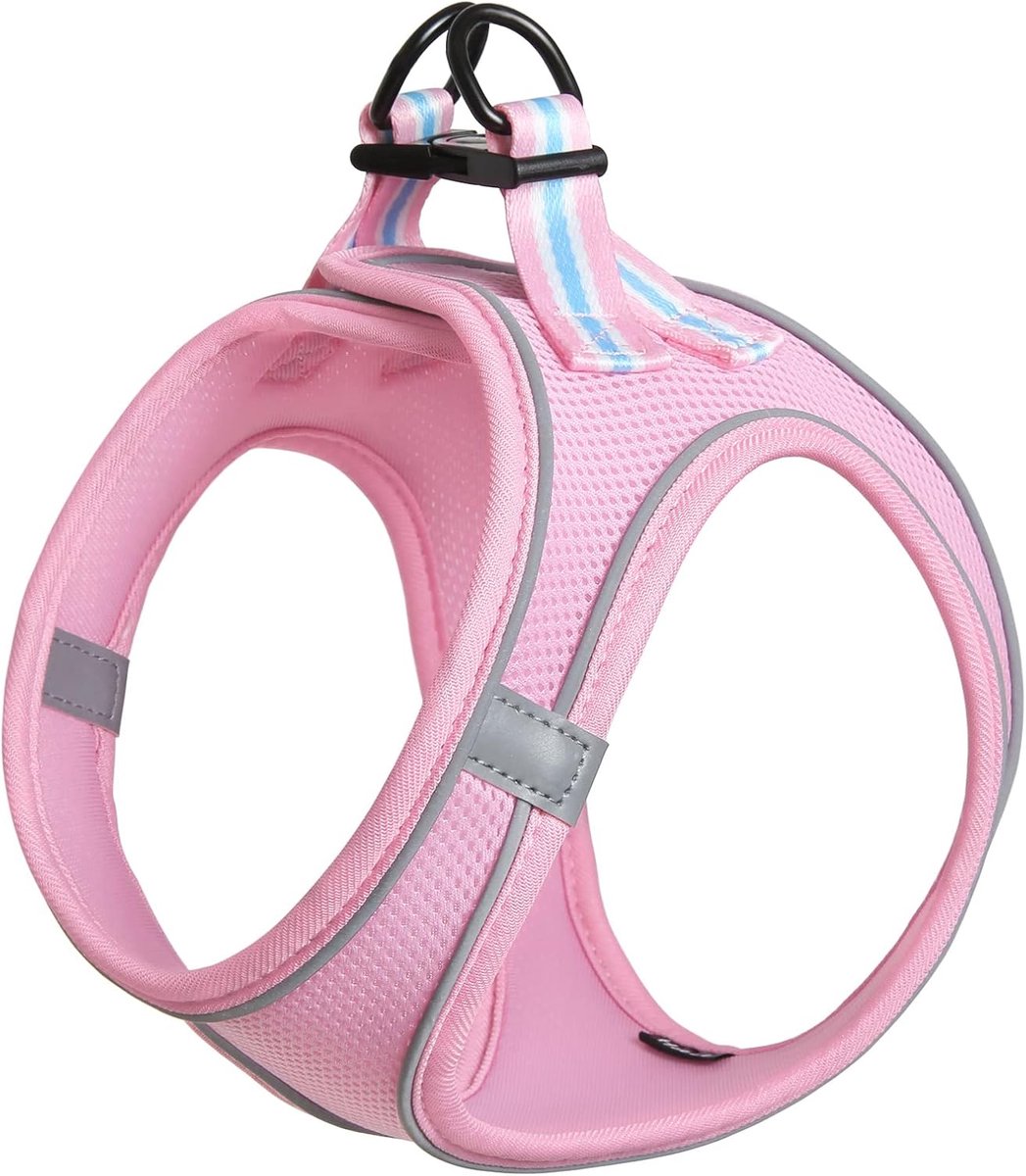 SnelShoppen - Dog Harness voor Puppies, Kleine en Middelgrote Honden - Stap-in Zacht Mesh Tuigje - Reflectief, Lichtgewicht, Ademend, Veilig voor Wand