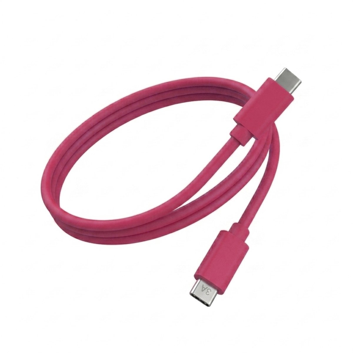 Jaym, USB-C naar USB-C Kabel PD 60W 3A Laden en Synchroniseren POP Collectie 1.5m, Roze