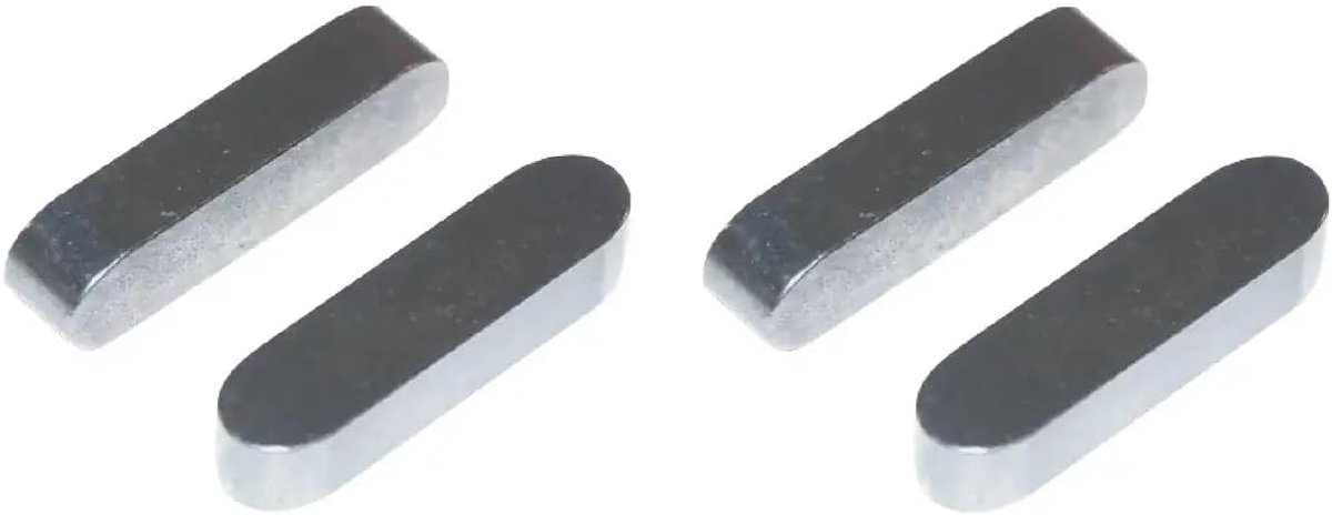 SnelShoppen - 4x Drive Shafts voor Motor, Scooter, Moped, Tractor, en Grasmaaier - 8x7x40mm, Staal, Parallelle Sleutels, Hoogwaardige Kwaliteit