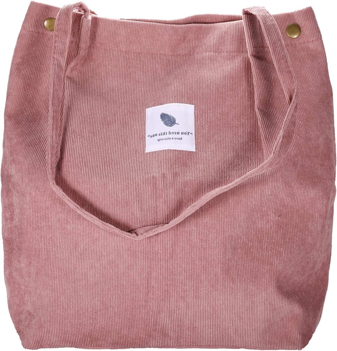 Ruime corduroy schoudertas voor dames, ultra lichtgewicht en stijlvol ontwerp, perfect voor dagelijks gebruik