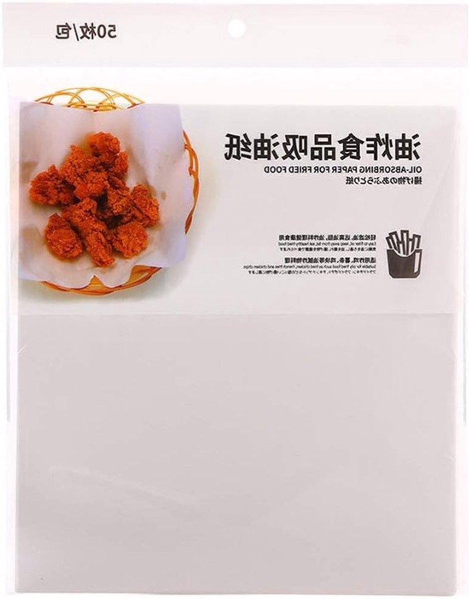 50 Vellen Voedsel Tissue Papier, Absorberend Keukenpapier voor Koken, Bakken en Frituren