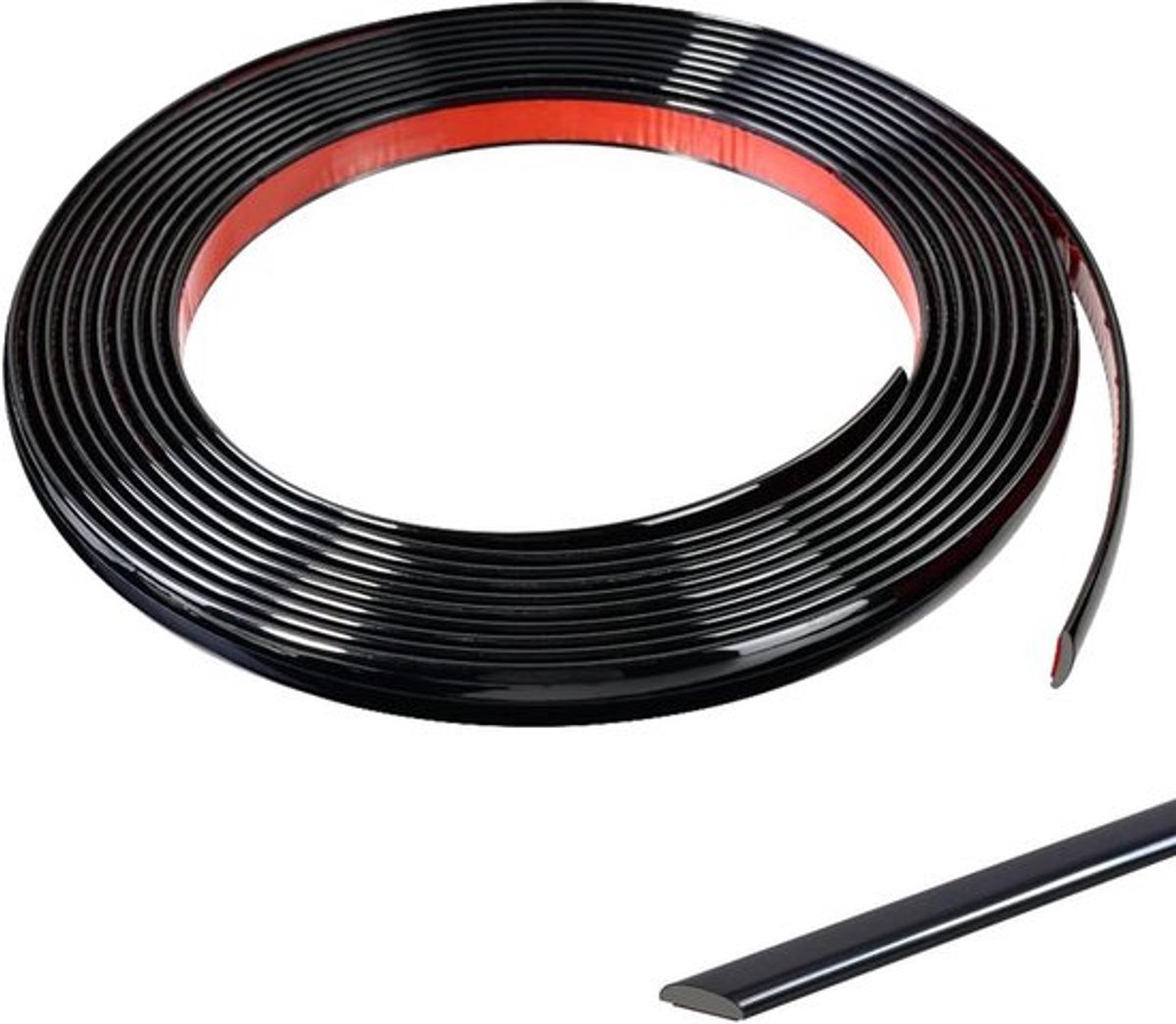 Zwarte flexibele sierlijst voor decoratie van tegels, muur, spiegel en meer - zelfklevend - 5 meter - 13 mm breed